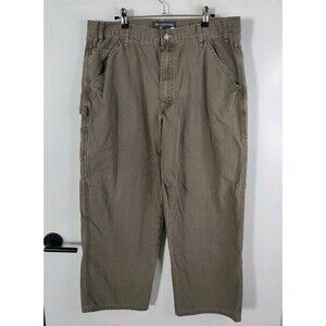 Vintage Levis Silvertab Carpenter Pants 34x27 Khaki Cotton Baggy Y2K